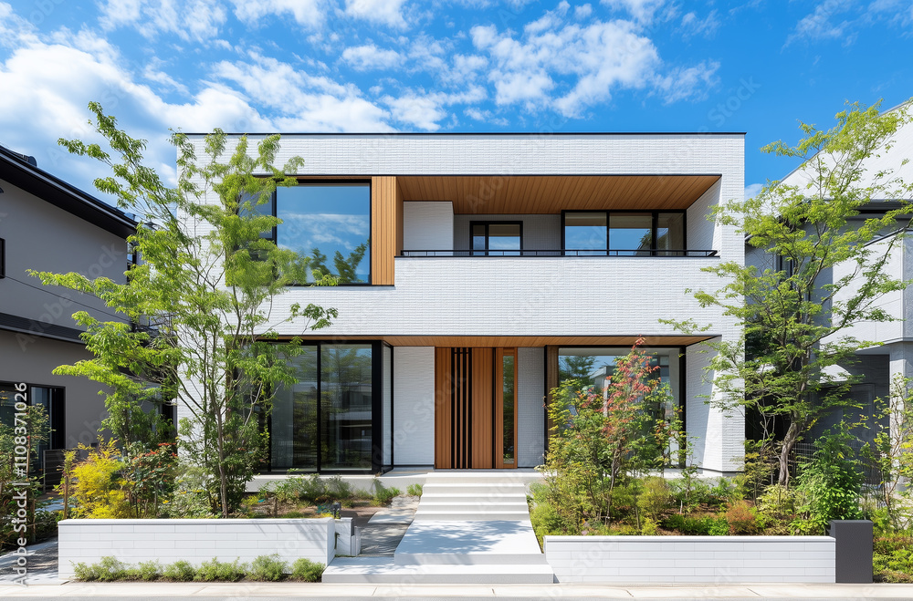 日本の新興住宅地の一戸建